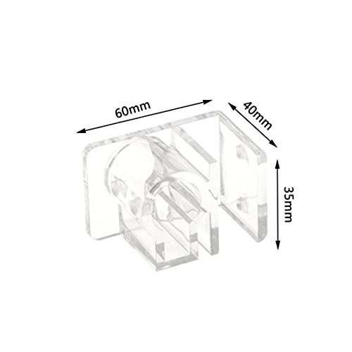 1 Set Clear Acrylic Aquarium Reef Tank Pipe Tube Holder Clip for 12mm/16mm Tubing, Tank Mounted