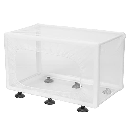 Aquarium Breeder Box with Suction Cups | Detachable Fish Hatchery & Isolation Enclosure | Multi - Functional Incubator for Fry/Unwell Fish/Shrimp | Secure Plastic & Mesh Design - size: L(13x7x2.6cm/5.1x2.8x1in)