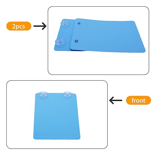 Saim 2 PCS Angelfish Discus Fish Breeding Slate with Suction Cups, Spawning Surface for Aquarium, Lightweight Easy to Install and Remove