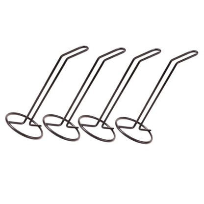 lasenersm 4 Pieces Logo Dish Rack Portable Soccer Cone Rack Storage Stand Holder Metal Disc Cone Holder Football Cone Holder Soccer Training Equipment(Black)