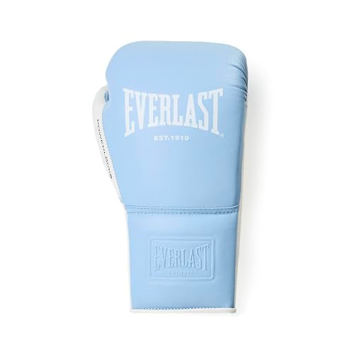 Everlast Powerlock OG Pro Training Boxing Gloves - color: Powder Blue/White, size: 14 oz