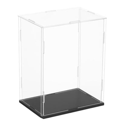 uxcell Acrylic Clear Display Case for Collectibles Self-Assemble Display Boxes, Black Base Dustproof Countertop Storage Box for Collectibles Action Figures, 5.9 x 3.9 x 7.9 Inch - size: 5.9 x 3.9 x 7.9 Inch