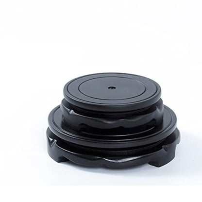 Bonsai Pedestal Vase Pedestal Stands Round Bonsai Base Teapot Base Ceramic Vase Ornaments FishTank Pad Bottom Rotatable Round Wooden Tray for Home Office Decoration Planter Stand Plant Holder(10cm) - size: 10cm