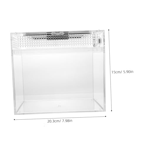 Toyvian 1pc Reptile Feeding Box Breathable Breeding Container for Geckos Snakes and Small Pets Material for Easy Observation and Cleaning and Weather Resistant Reptile Habitat