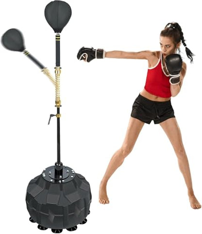 INNOLIFE Boxing Fast Respond Speed Bar Heavy Duty Punching Equipment | Adjustable Height from 57"~74.8" Boxing Skills Training Free Standing