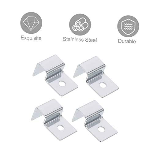 SaditY 20 Pcs Support Frame Rimless Tank Cover Clips Fish Tank Glass Cover Clip Fish Tank lid Holder Glass Holder Sturdy Aquarium Cover Rack Acrylic Support Bracket Stainless Steel