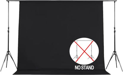 8X10FT Black Backdrop Background for Photography,Polyester Backdrop Curtain Background Screen for Photography,Photoshoot,Video Recording,Studio(8X10ft,Black)