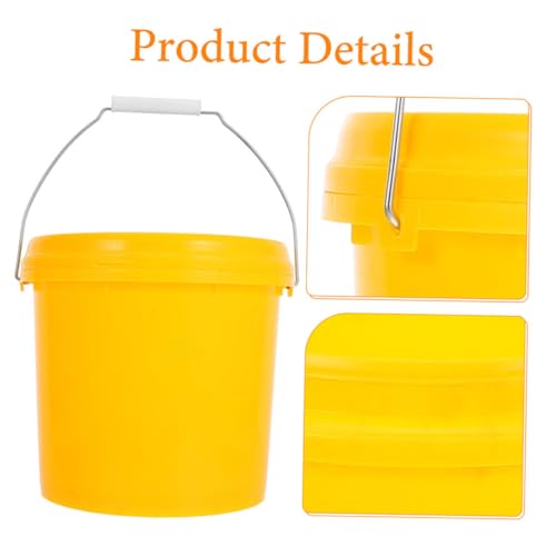 Plastic Storage Bucket with Lid and Handle Durable Multi Purpose Container for Food Liquid and Household Use Stackable Leak Resistant Space Saving Design