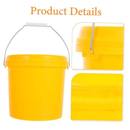 Plastic Storage Bucket with Lid and Handle Durable Multi Purpose Container for Food Liquid and Household Use Stackable Leak Resistant Space Saving Design