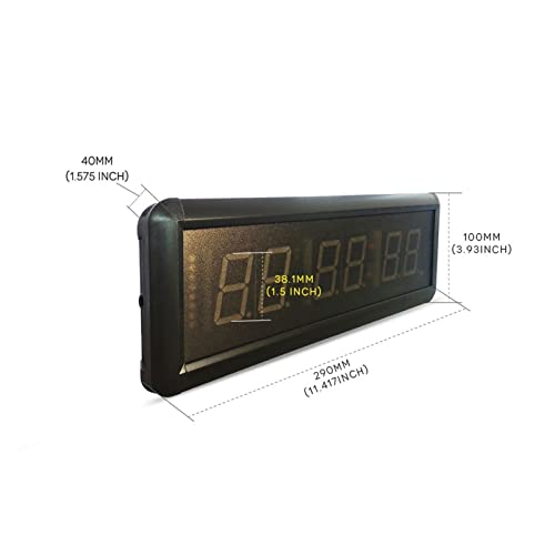 Interval Timer LED Countdown Timer is Beautiful and l Digital Gym/Sports Fitness Boxing Training Swimming Running Timer HIT6-1.5(6R) Gym Clock Timer