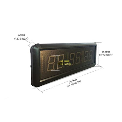 Interval Timer LED Countdown Timer is Beautiful and l Digital Gym/Sports Fitness Boxing Training Swimming Running Timer HIT6-1.5(6R) Gym Clock Timer