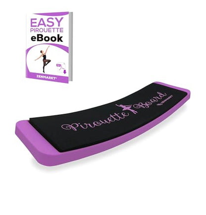 Turning Board for Dancers, Cheerleaders, Gymnasts, Ice Skaters | Improve Turns, Balance & Stability — Ballet Pirouette Trainer, Figure Skating & Gymnastics Practice Board - color: Purple