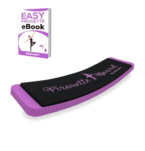 Turning Board for Dancers, Cheerleaders, Gymnasts, Ice Skaters | Improve Turns, Balance & Stability — Ballet Pirouette Trainer, Figure Skating & Gymnastics Practice Board - color: Purple