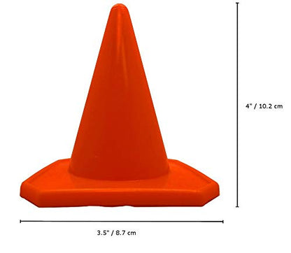 BlueDot Trading 4” Mini Plastic Traffic Cones (10, Orange) - color: Orange