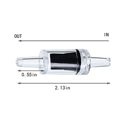 10PCS Plastic One Way Air Pump Check Valves Non-Return Aquarium Fish Tank Air Pump Stop Valve Accessories(Black)