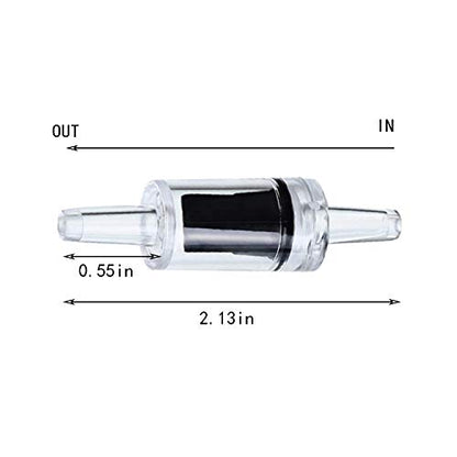 10PCS Plastic One Way Air Pump Check Valves Non-Return Aquarium Fish Tank Air Pump Stop Valve Accessories(Black)