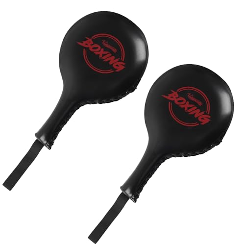 2 Pack Boxing Target Paddles for Taekwondo,MMA,Martial Arts | Kickboxing Striking Target Pads,Punching Kick Pads,Training Paddles - color: Red