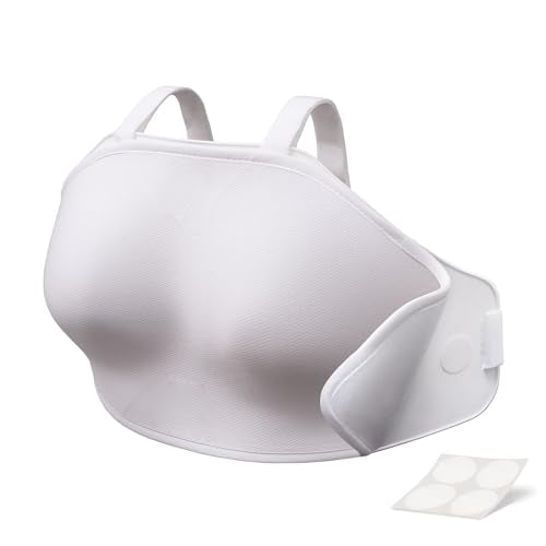 Fencing Chest Protector - Double Soft-Layer Chest Guard for Women - FIE Certificate Plastic Breast Protector - Fencing Gear for Foil Epee Sabre - size: Small
