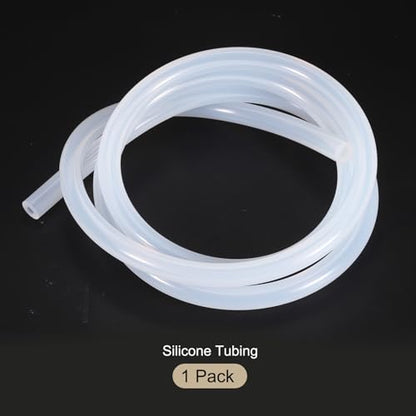 3.3ft 1/8" ID x 5/16" OD Silicone Tubing Clear 3mm x 8mm Industrial Plastic Tubing Pure Silicone Hoses for Pump Siphoning Draining Irrigation Brewing - color: Clear, size: 1/8" x 5/16"