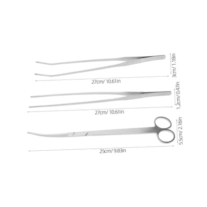 Sosoport -in-one Aquarium Maintenance Tools Scissor Tweezer Leveler Kit for Plant Trimming Cleaning Aquascaping