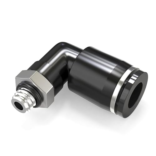 TAILONZ PNEUMATIC Male Elbow 1/4 Inch Tube OD x UNF 10-32 Thread 90 Push to Connect Fittings PL-1/4-U10 (Pack of 10) - size: 1/4''OD UNF 10-32