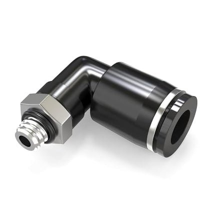 TAILONZ PNEUMATIC Male Elbow 1/4 Inch Tube OD x UNF 10-32 Thread 90 Push to Connect Fittings PL-1/4-U10 (Pack of 10) - size: 1/4''OD UNF 10-32