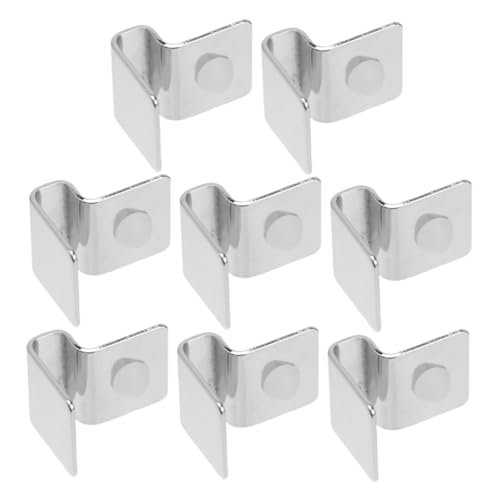 8pcs Stainless Steel Aquarium Cover Clips Rimless Tank Lid Holders for Secure Fish Tank Glass Support Easy Installation Lid Clamps