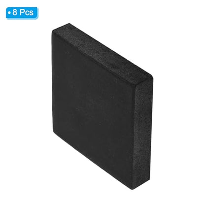 PATIKIL Rubber Anti-Vibration Pads, 8 Pcs Square Vibration Isolation Mats 2" x 2" x 0.4" for HVAC Air Conditioner Air Compressor Washer Dryer, Black - size: 2" x 2" x 0.4"