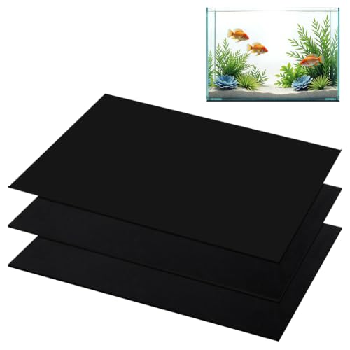 NBEADS 3 Pcs Neoprene Foam Aquarium Leveling Mat, 21.7x13.8 Inch Non-Adhesive Fish Tank Pad, Black Shock Absorbing Non-Slip Under Tank Cushion