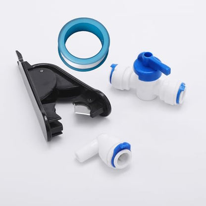 3/8inch Tube Float Ball Valve Water Level Control, Adjustable Plastic Water Purifiers Float Valve Kit for Tank Aquariums Aquaculture (Side Install)
