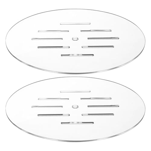 2pcs Acrylic Aquarium Lid: Round Fish Tank Anti-Jumping Cover with Hole, Transparent Plate for Preventing Fish Reptile Turtles Jumping Out Aquarium