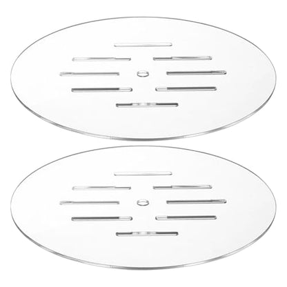 2pcs Acrylic Aquarium Lid: Round Fish Tank Anti-Jumping Cover with Hole, Transparent Plate for Preventing Fish Reptile Turtles Jumping Out Aquarium