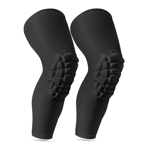 Knee Pads Compression Leg Sleeve Wrestling Volleyball Football Knee Pads, Knee Compression Sleeve for Youth Adult, 1 pair of Knee Sleeves ((#1) Black-2pcs,Medium) - color: (#1) Black-2pcs, size: Medium
