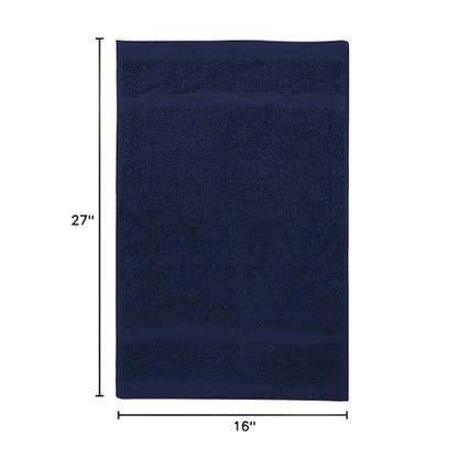 Avalon Towels Salon Towel - Navy Blue Hand Towels Bulk Pack of 24 - 100% Cotton Absorbent Spa, Facial & Gym Towel for Working Out - 16x27 Inches (Not Bleach Proof) - color: Navy