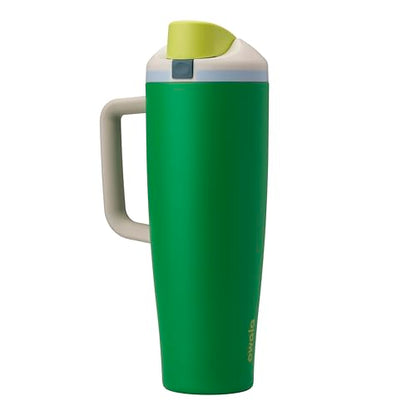 Owala FreeSip Tumbler Stainless Steel Water Bottle 40 oz Putting Green | Triple-Layer Insulation | Leak-Proof Lid with Push-Button | Double Threaded Lid for Left and Right-Handed Drinking - color: Putting Green, size: 40 Ounces