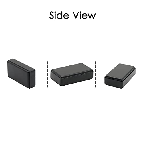 Project Box 10 Pieces ABS Plastic Electrical Project Case Small Junction Box for Electronics Black 2.0 x1.1 x0.6 inch (50 x 28 x 15 mm) - size: 2.0" x1.1" x0.6"(10pc)