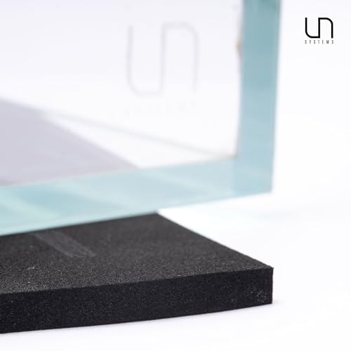 UNS Leveling Mat - 16x16cm | 6.29x6.29in, 5mm - Non-Slip Dense Foam Freshwater Saltwater Aquarium Mat for Planted Tanks, Marine Coral Reef, Turtle Reptile Enclosure, Betta Fish Shrimp Tank - Black