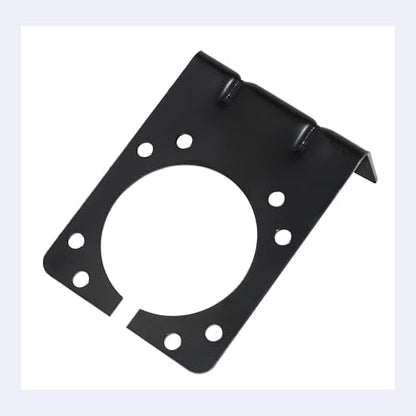7 Way RV Blade Trailer Socket Mounting Bracket, Metal Mounting Bracket for General Use, Metal Hardware Screws and Nuts Included
