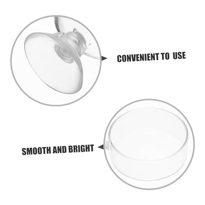 BESPORTBLE 2pcs Glass Shrimp Feeder Dishes for Aquariums Easy to Install Crystal Feeding Bowls for Shrimp and Fish Food Convenient and Practical Aquarium Accessories