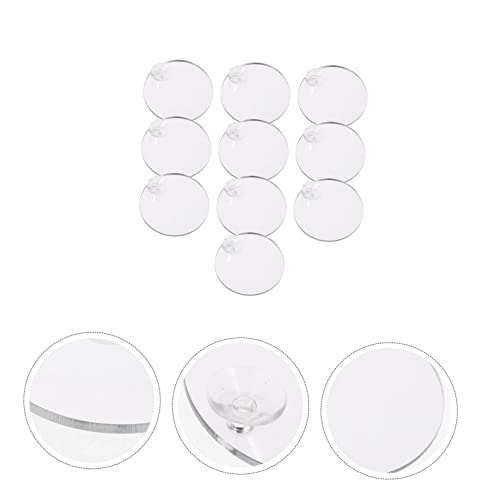 HANABASS 10pcs Cup Betta Tank Mirrors for Fish Training Double-Sided Mirrors for Betta Fish Decorative Tank Accessories Easy to Attach