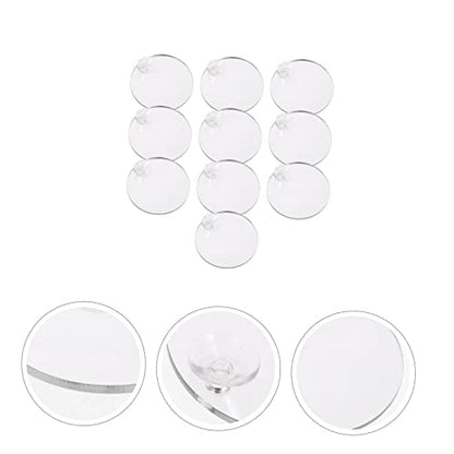 HANABASS 10pcs Cup Betta Tank Mirrors for Fish Training Double-Sided Mirrors for Betta Fish Decorative Tank Accessories Easy to Attach
