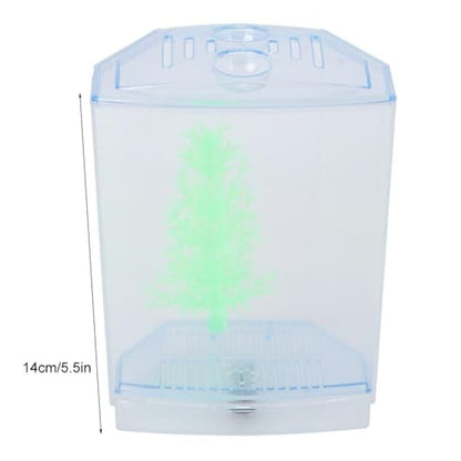 Mini Fish Breeding Box Acrylic Isolation Tank with Dirt Groove for Aquarium Fish Observation and Protection (Single)
