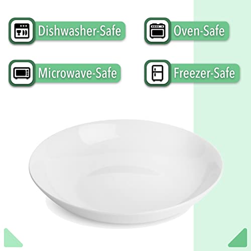 Brew To A Tea - Ceramic Porcelain Dipping Bowls, 3 Oz, Set of 12, White, Modern Style, Round Shape, Classic Theme, Oven Safe, Microwave & Dishwasher Safe