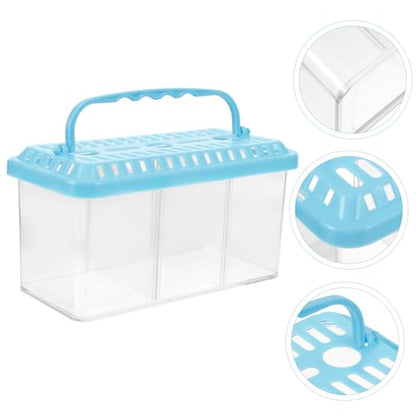 Toyvian 3-Compartment Fish Isolation Box Removable Breeding Tank Divider Multi-Functional Fish Hatchery Container for Aquarium Use