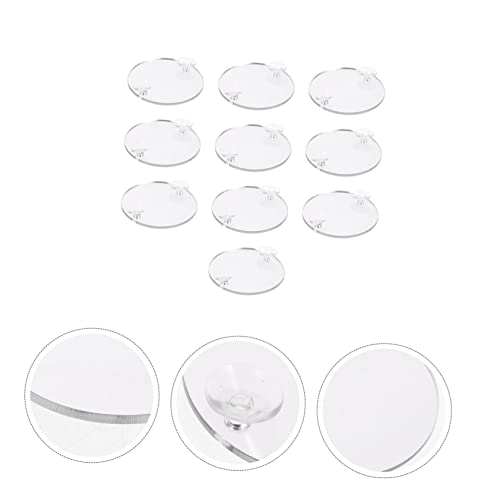 Ciieeo 10pcs Betta Fish Training Mirror Single Side Betta Tank Mirror Cup Floating Decorative Fish Tank Accessory for Play and Exercise