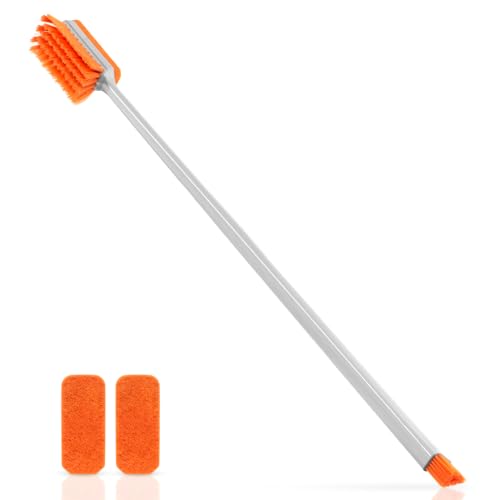 Small Glass Aguarium Cleaning Tool Algae Scraper for Acrylic Aquariums Fish Tank Cleaner Brush (Longer Size) - size: 17.3in