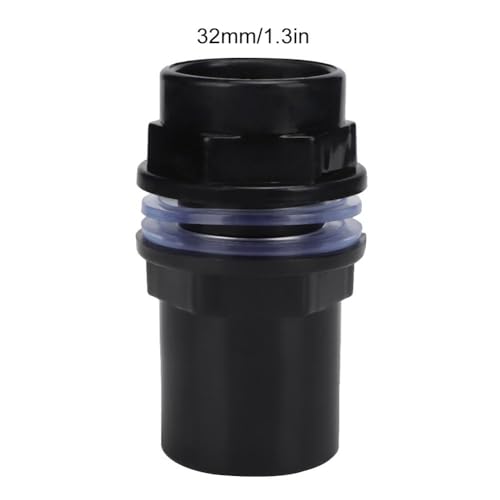 5Pcs PVC Aquarium Pipe Connectors Hexagonal Ends with Rubber Seal for Fish Tank Tubing Leak-Proof Air Pump Fittings(Inner Diameter 32mm) - size: Inner Diameter 32mm