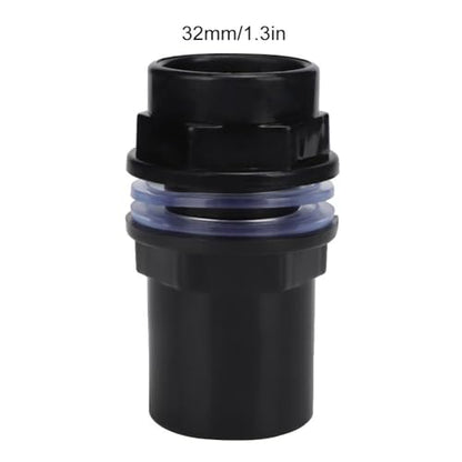 5Pcs PVC Aquarium Pipe Connectors Hexagonal Ends with Rubber Seal for Fish Tank Tubing Leak-Proof Air Pump Fittings(Inner Diameter 32mm) - size: Inner Diameter 32mm