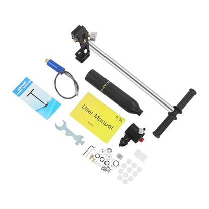 Mini Air Scuba Tank Diving Kit, Air Pump Set Oxygen Tank Pump Diving Equipment 0.53qt Manual Underwater Breathing Portable Scuba Diving Tank Kit for Underwater Exploration Ship Cleaning