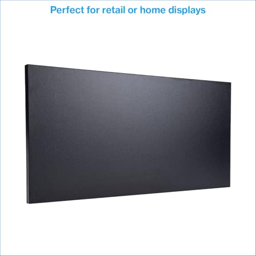 Laminated Black Melamine Shelf Board, 24”L x 12”W, Durable and Sleek Cabinet Replacement Shelves, Sturdy and Stylish Shelf Boards for Retail, Thrift, Business, Home, or Office